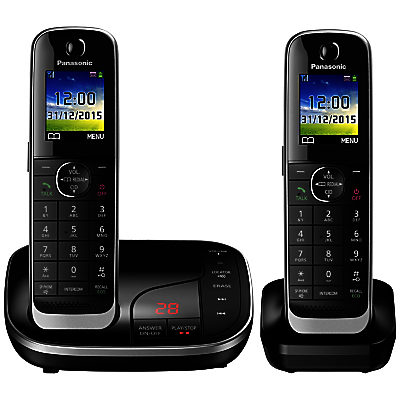 Panasonic KX-TGJ322EB Digital Cordless Phone with Nuisance Call Control and Answering Machine, Twin DECT